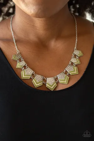 Paparazzi Packed Princess Necklace Green