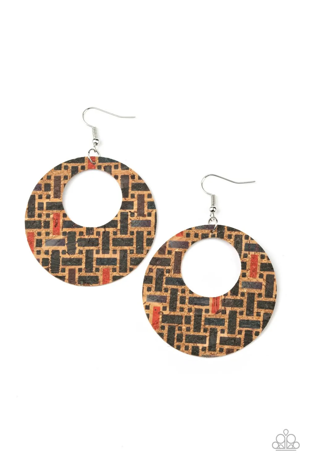 Paparazzi - Put A Cork In It - Black Earring