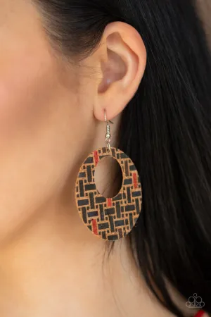 Paparazzi - Put A Cork In It - Black Earring