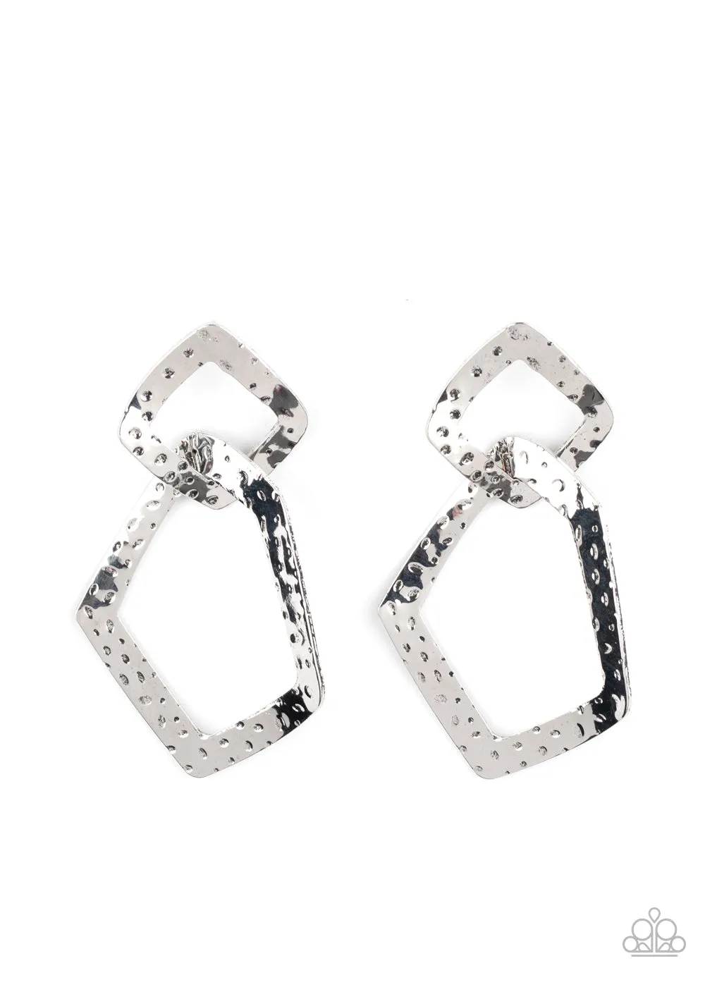 Paparazzi Scrap Yard - Silver Earrings