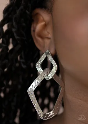 Paparazzi Scrap Yard - Silver Earrings