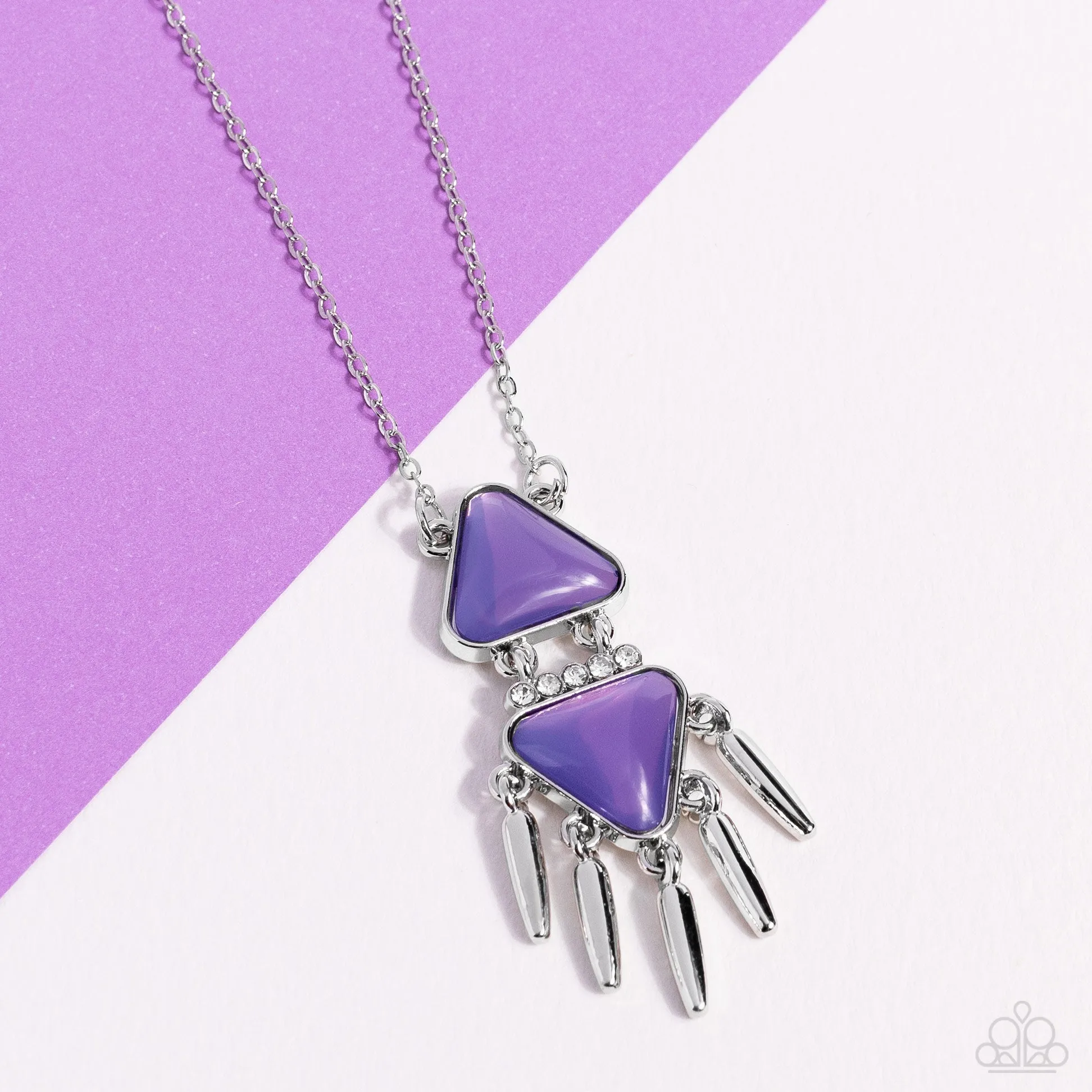 Paparazzi Under the FRINGE - Purple Necklace