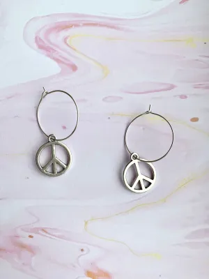 Peace Symbol Earrings
