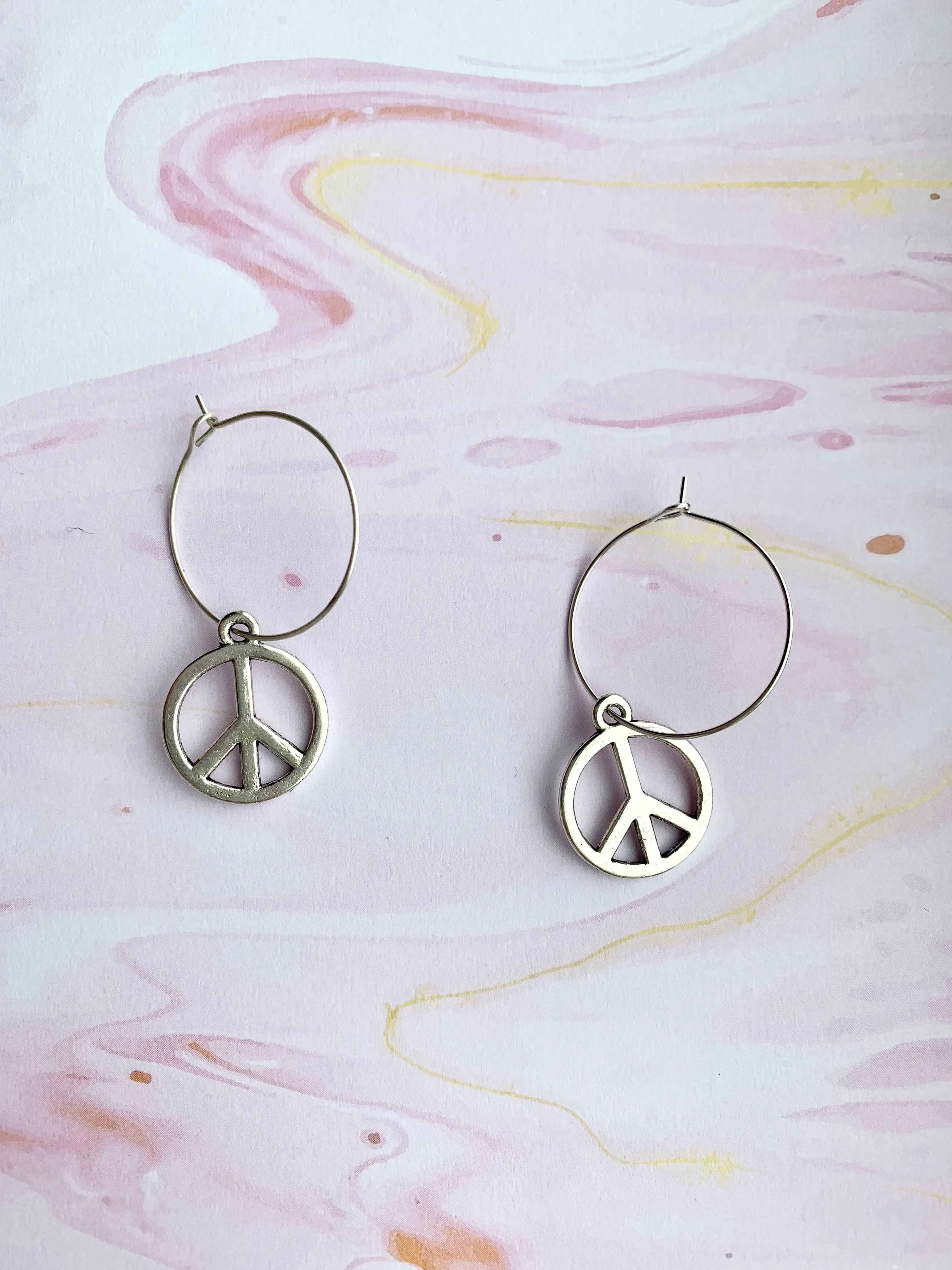 Peace Symbol Earrings