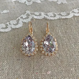 Pear Luxe Leverback Earrings • Medium