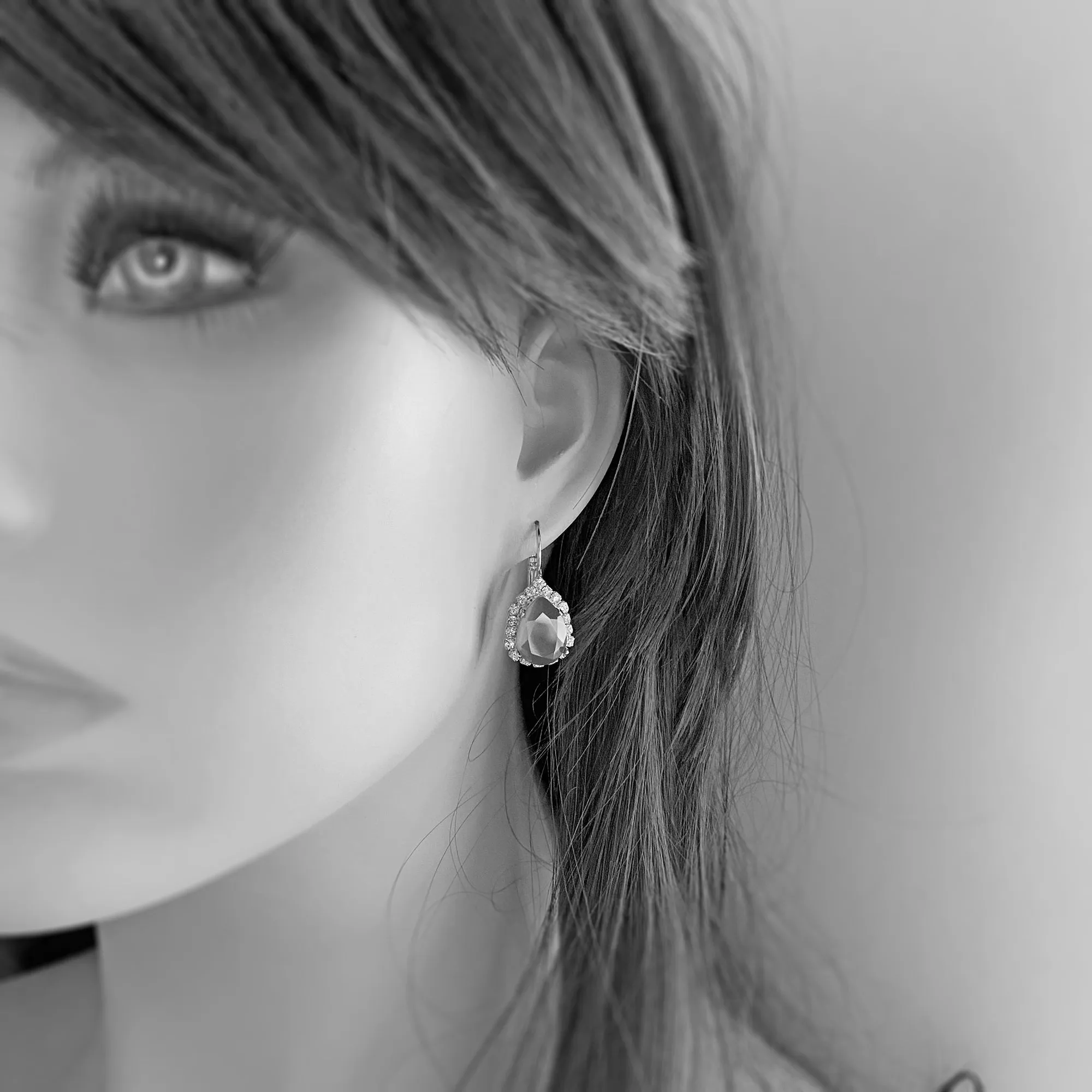 Pear Luxe Leverback Earrings • Medium