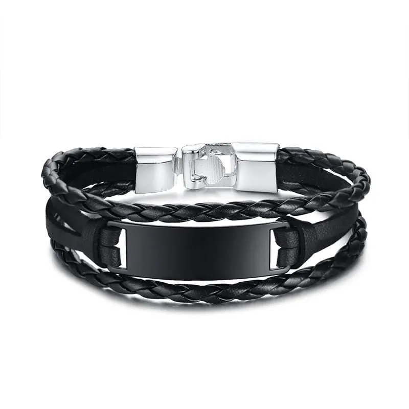 Personalised Leather ID Bracelets