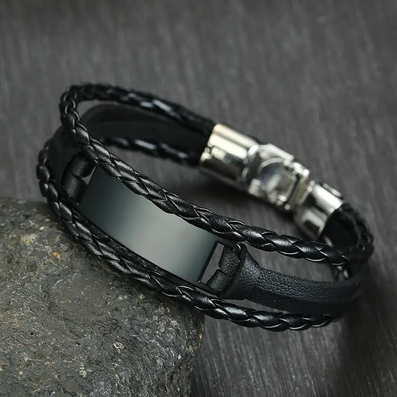 Personalised Leather ID Bracelets