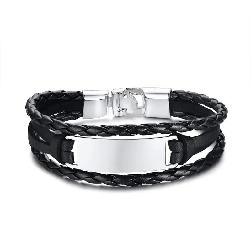 Personalised Leather ID Bracelets