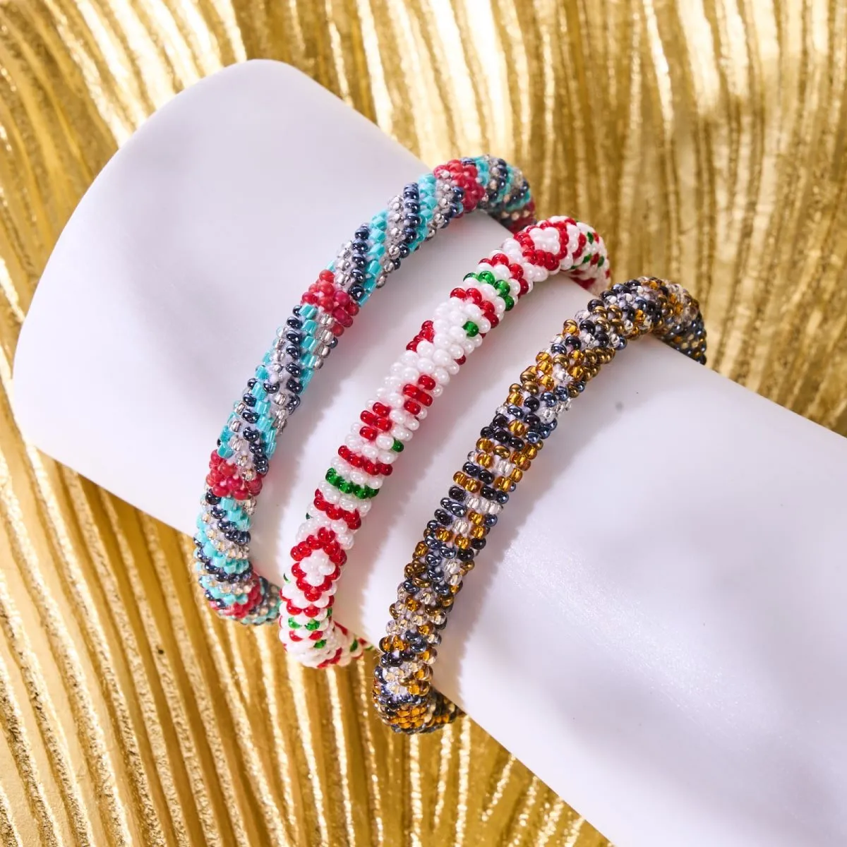 Pharaohs Secret | Himalayan Glass Bead Bracelet