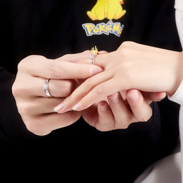Pikachu S925 Silver Couple Rings