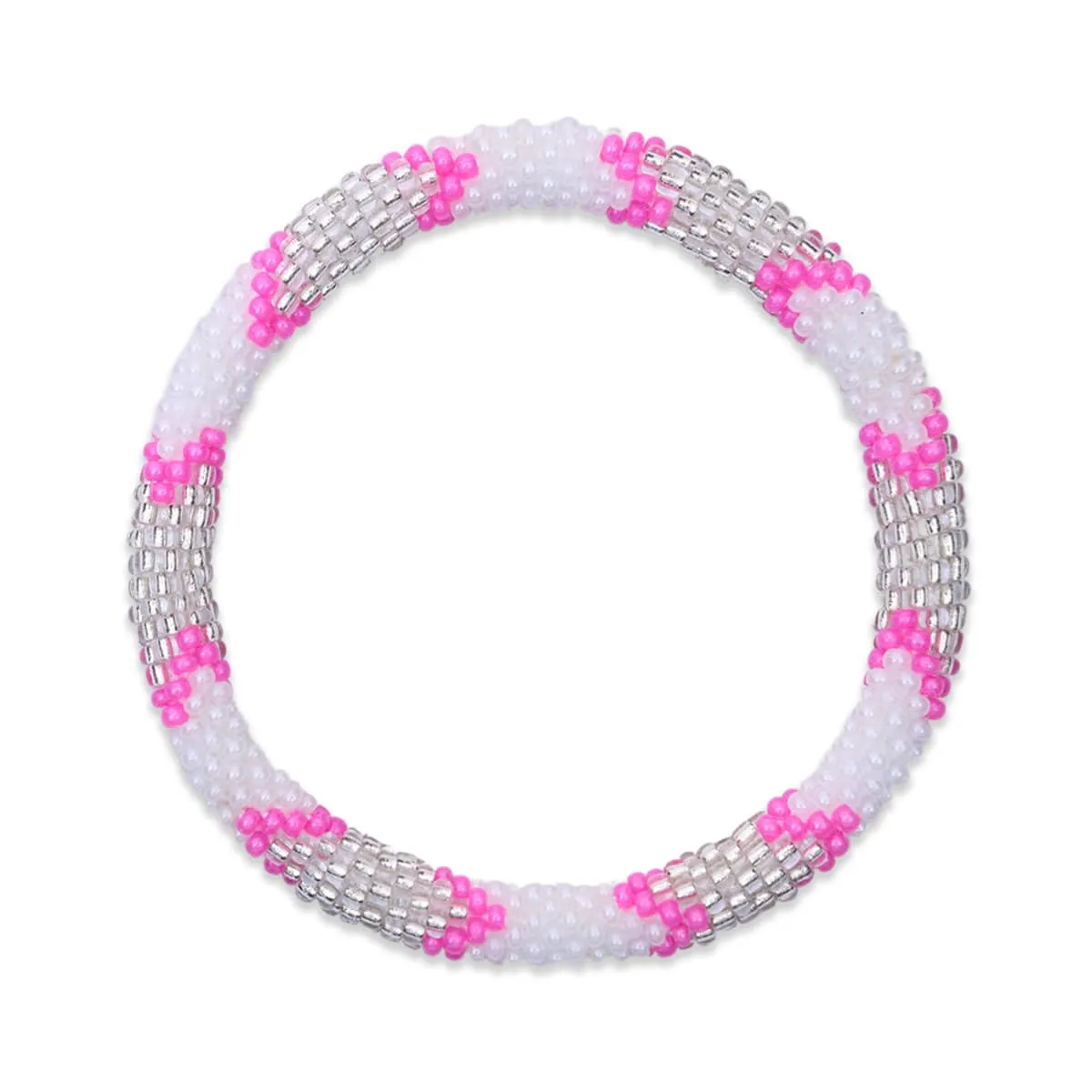 Pink Lightning | Himalayan Glass Bead Bracelet