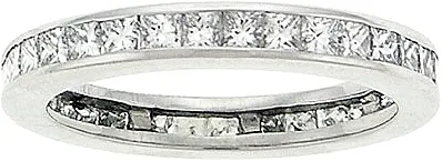 Platinum 1 1/4 ct. Channel-Set Princess Cut Diamond Band