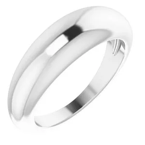 Platinum 6 mm Petite Dome Ring