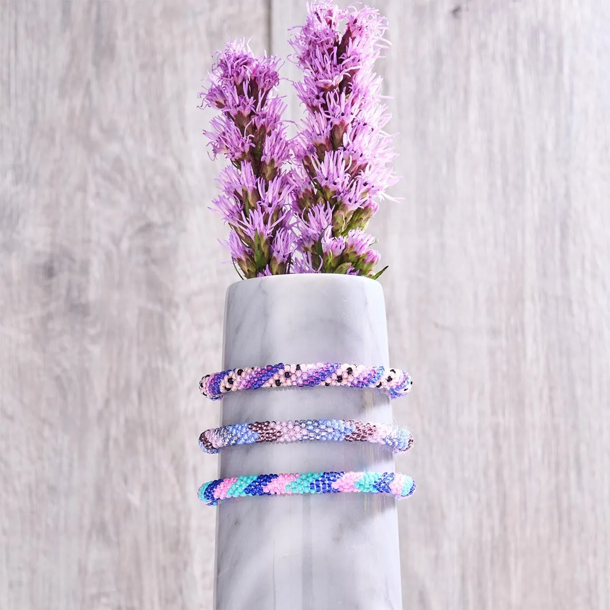 Purple Heather | Himalayan Glass Bead Bracelet