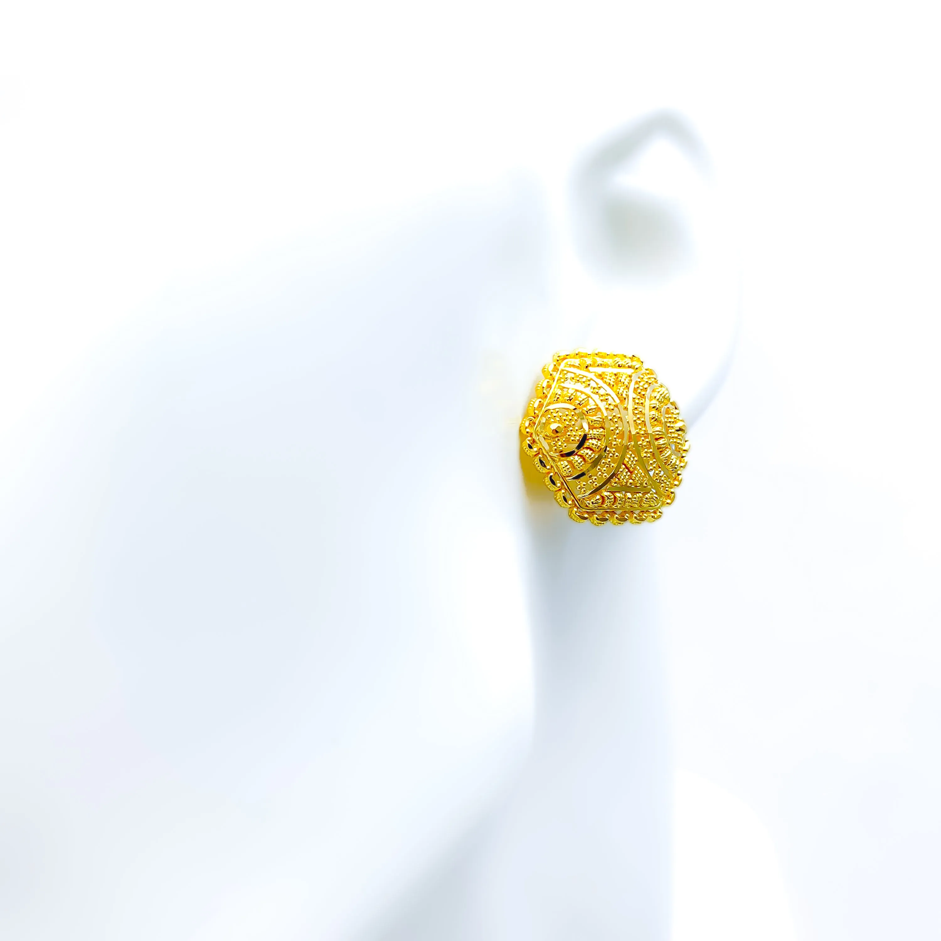 Radiant Geometric 22k Gold Earrings