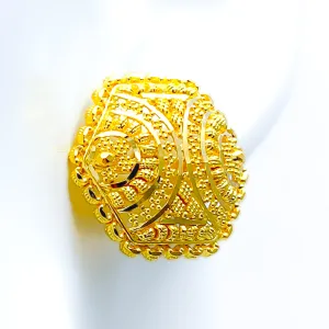 Radiant Geometric 22k Gold Earrings
