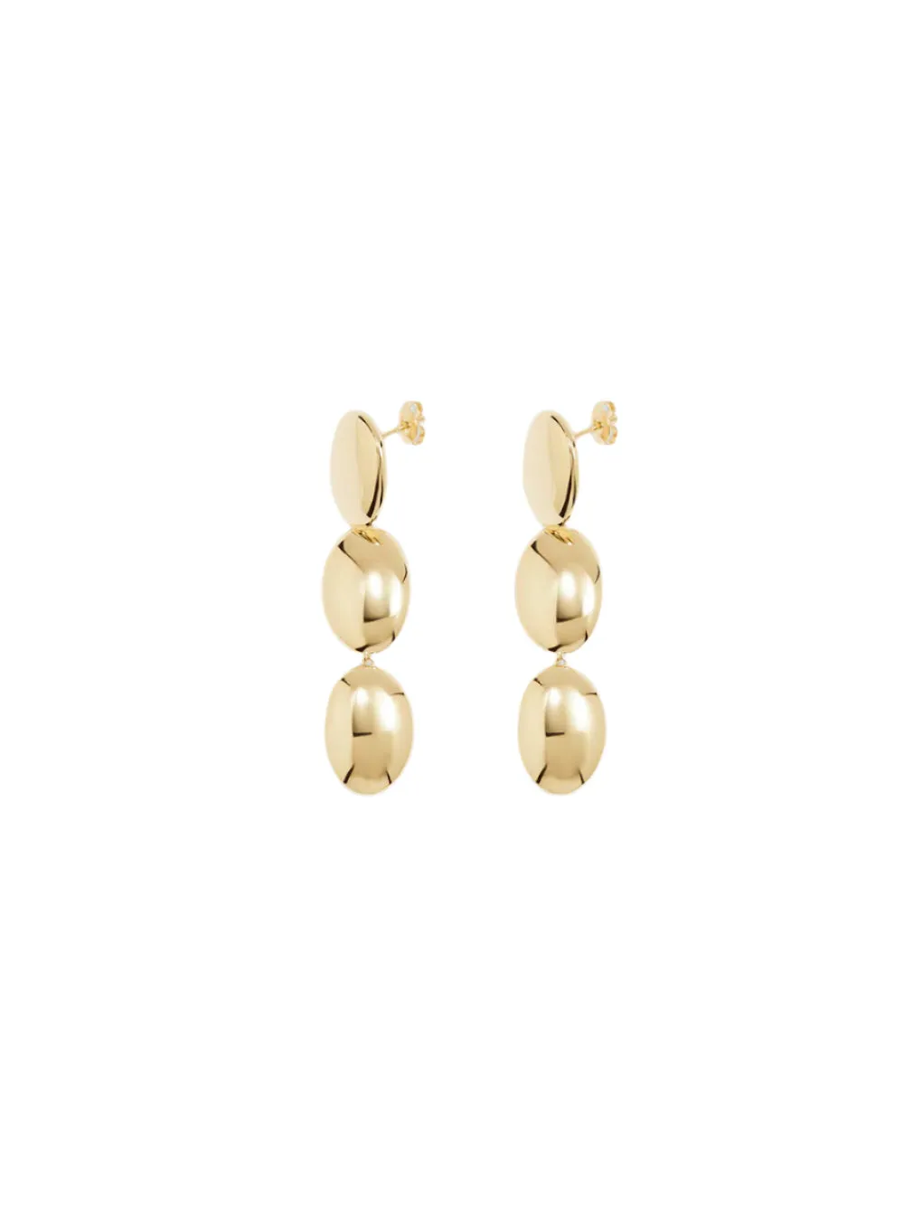 Ragbag Dualism Oval Earrings in Gold