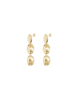 Ragbag Dualism Oval Earrings in Gold