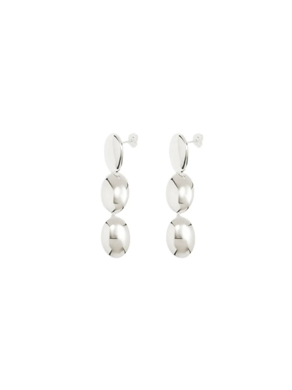 Ragbag Dualism Oval Earrings in Silver
