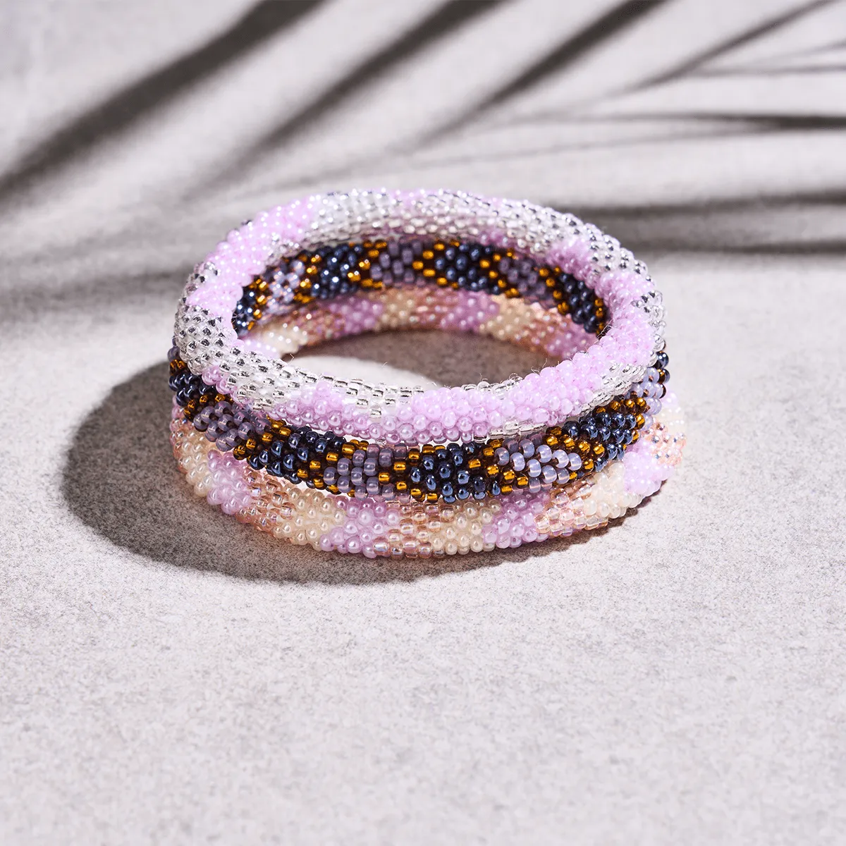 Raindrops on Roses | Himalayan Glass Bead Bracelet