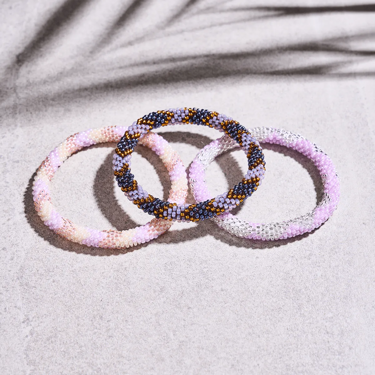 Raindrops on Roses | Himalayan Glass Bead Bracelet