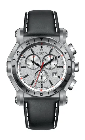 Rama Gents Chronograph Stainless Steel and Leather Quartz Watch