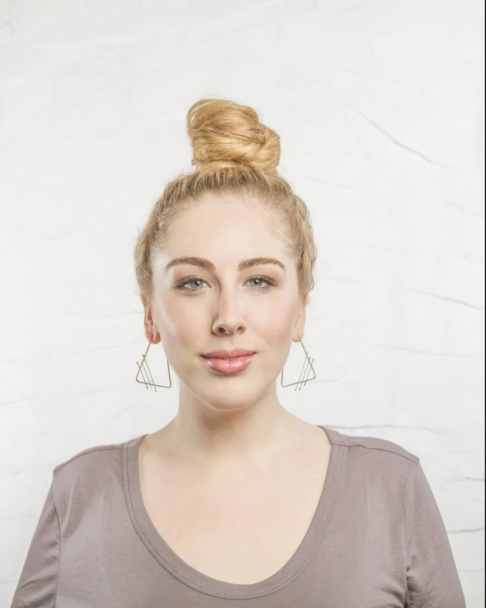 Recast Corollary Triangle hoop earrings
