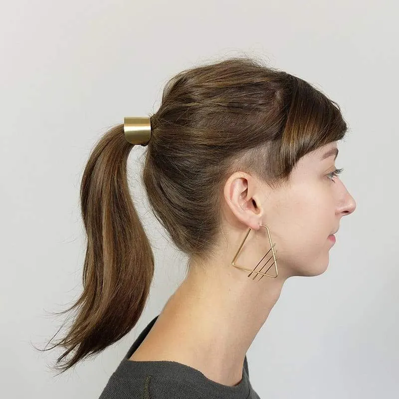 Recast Corollary Triangle hoop earrings