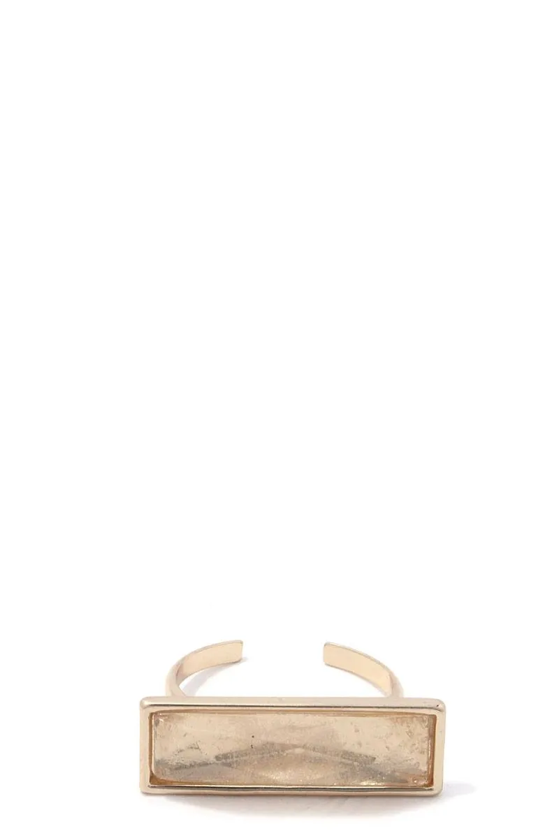 Rectangular Stone Cuff Ring