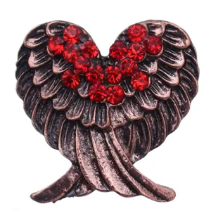 Red Beaded Double Wing Adjustable Ring