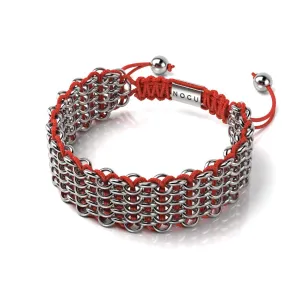 Red Panda Links | Deluxe Kismet Bracelet | Red x Silver