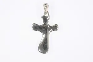 Robert Lee Morris Studios Sterling Silver Large Cross Pendant RLM 58mm Tall