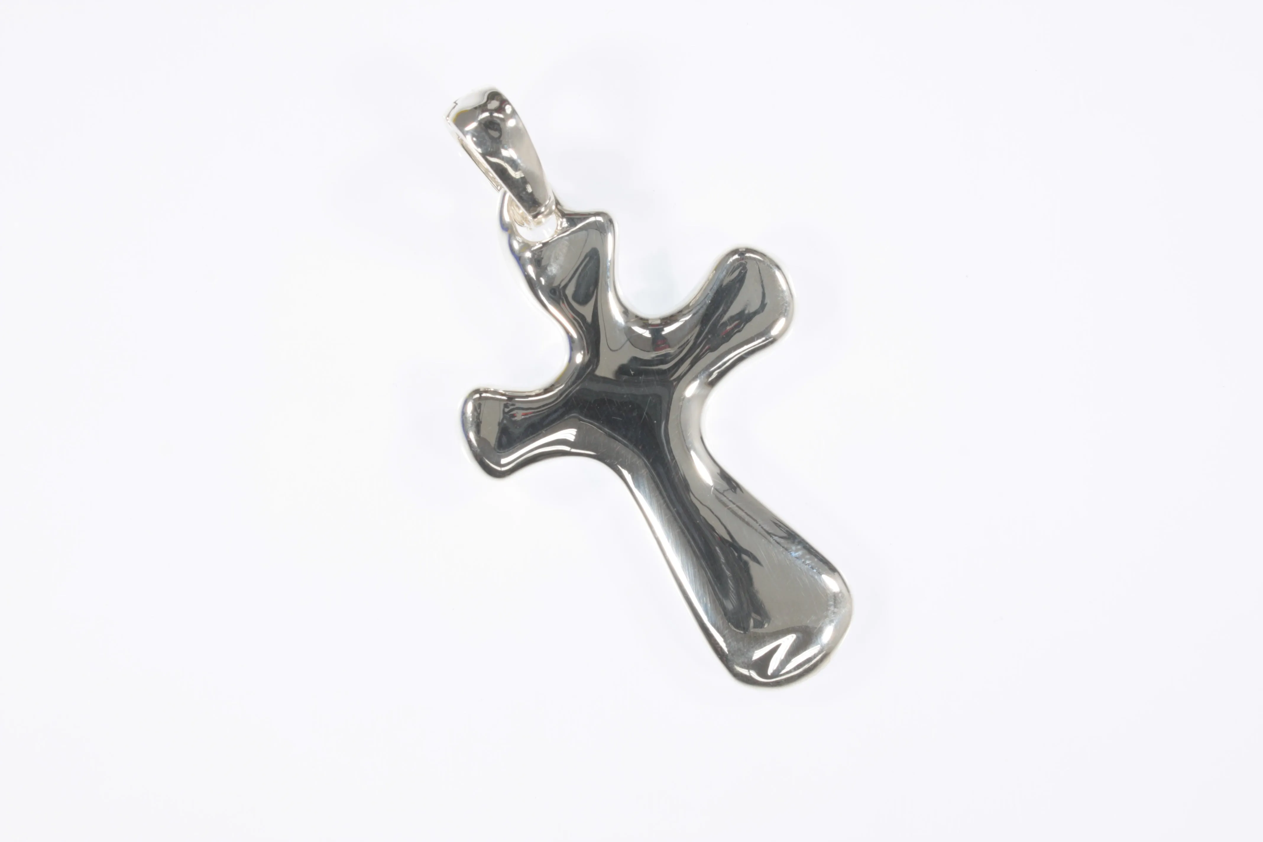 Robert Lee Morris Studios Sterling Silver Large Cross Pendant RLM 58mm Tall