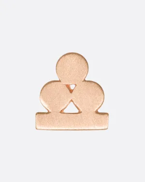 Rose Gold Balanced Circles Stud