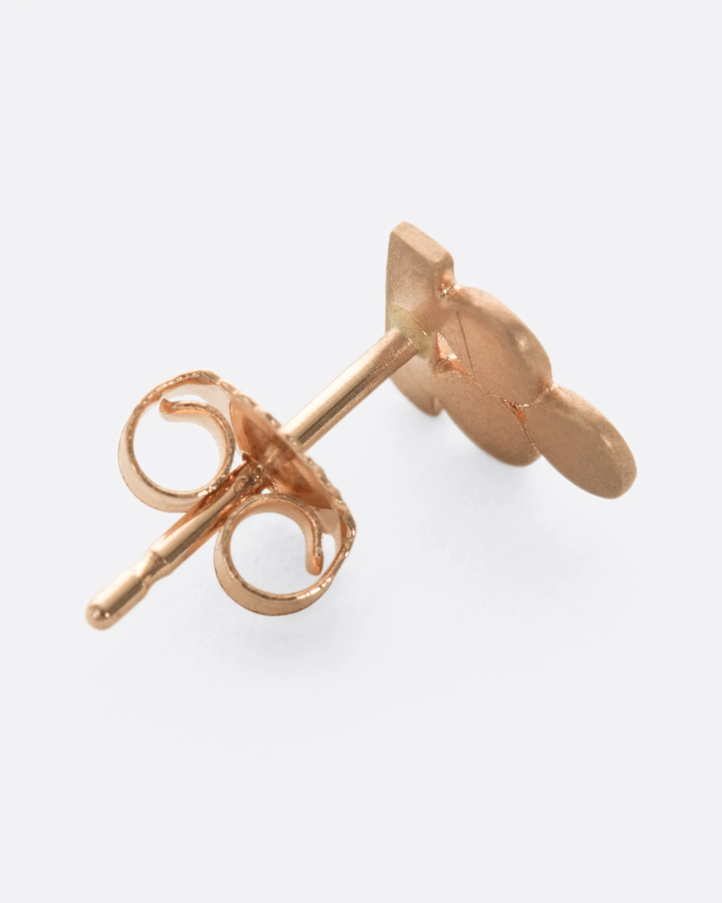 Rose Gold Balanced Circles Stud