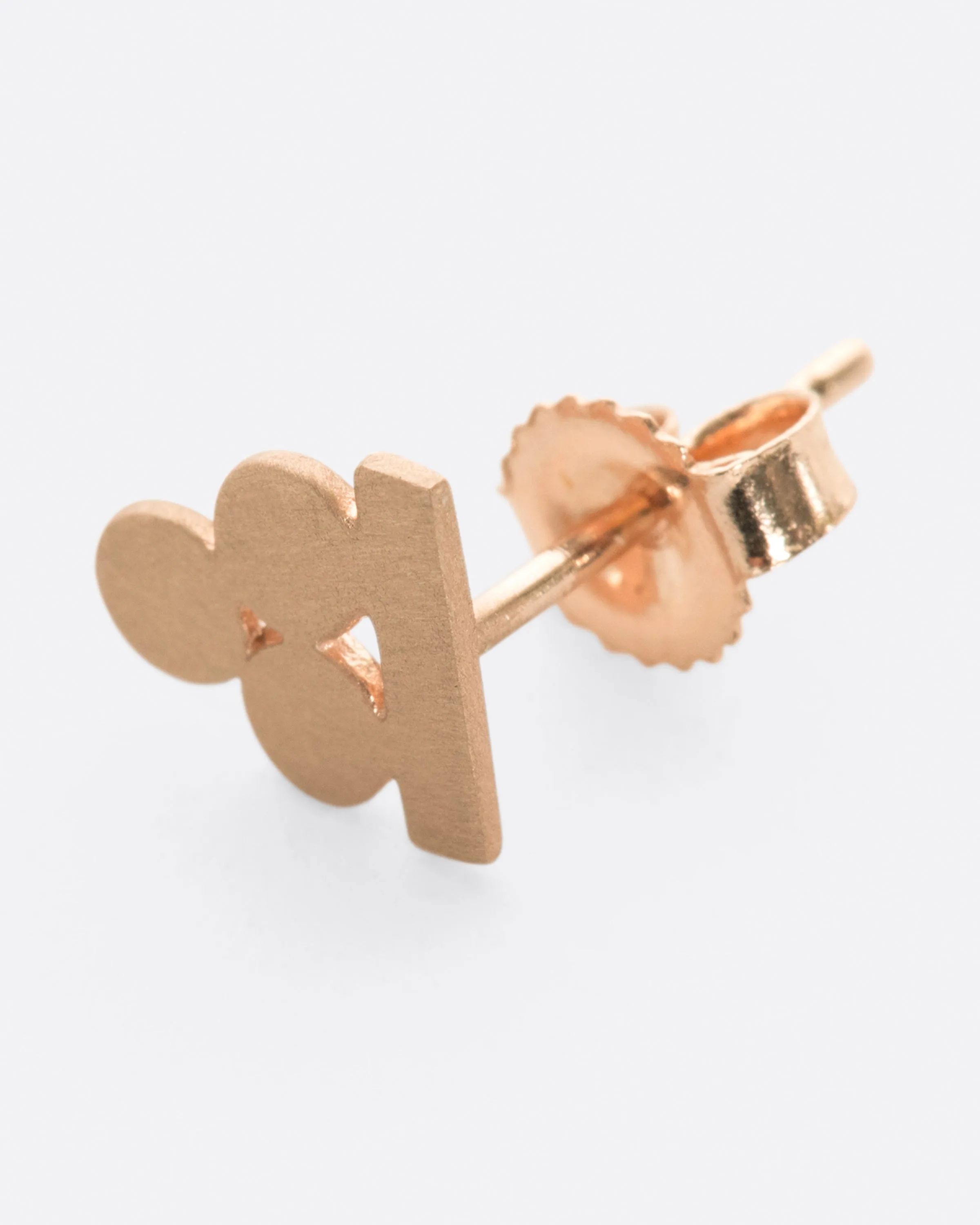 Rose Gold Balanced Circles Stud