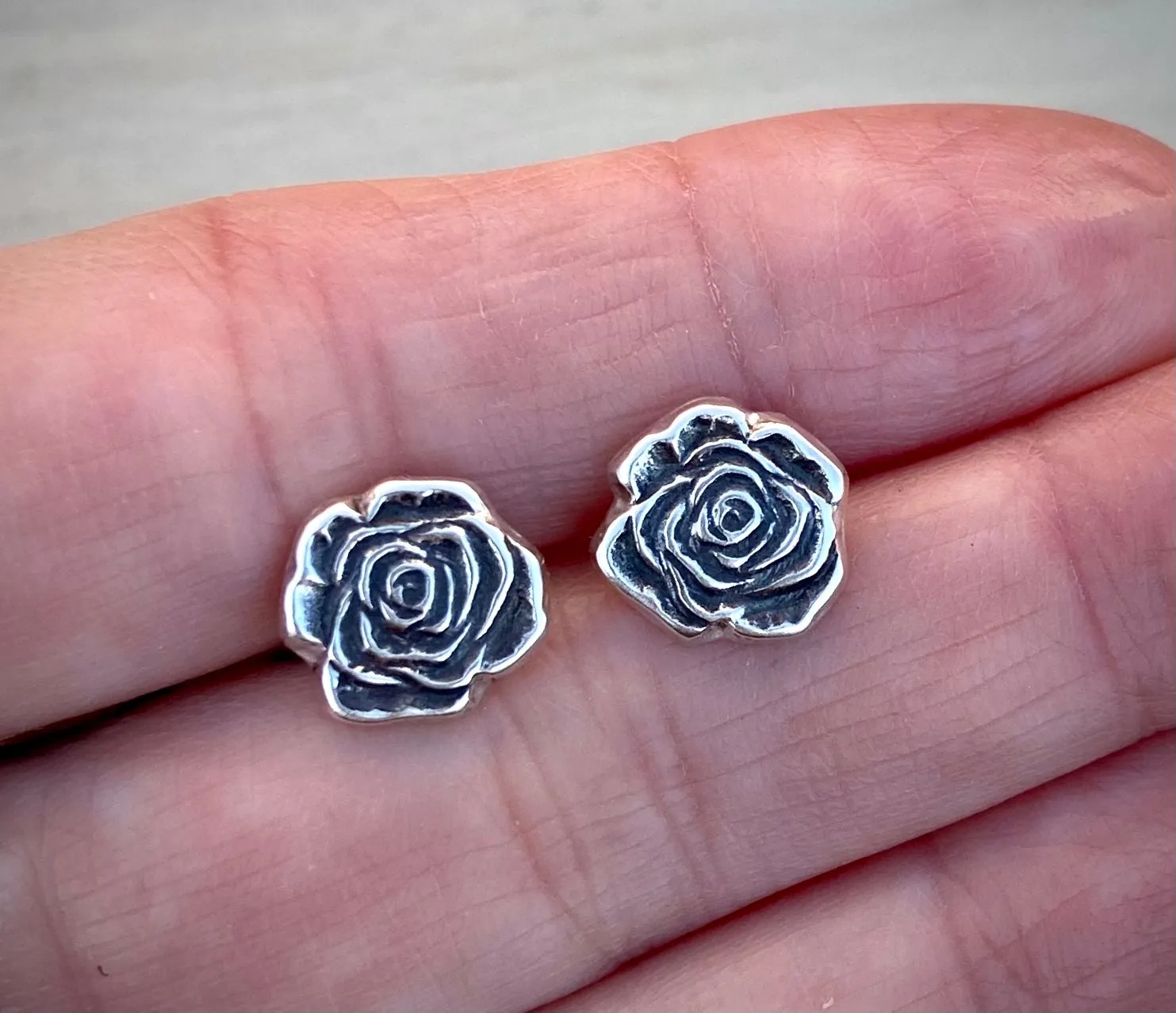 Rosebud Stud Earrings