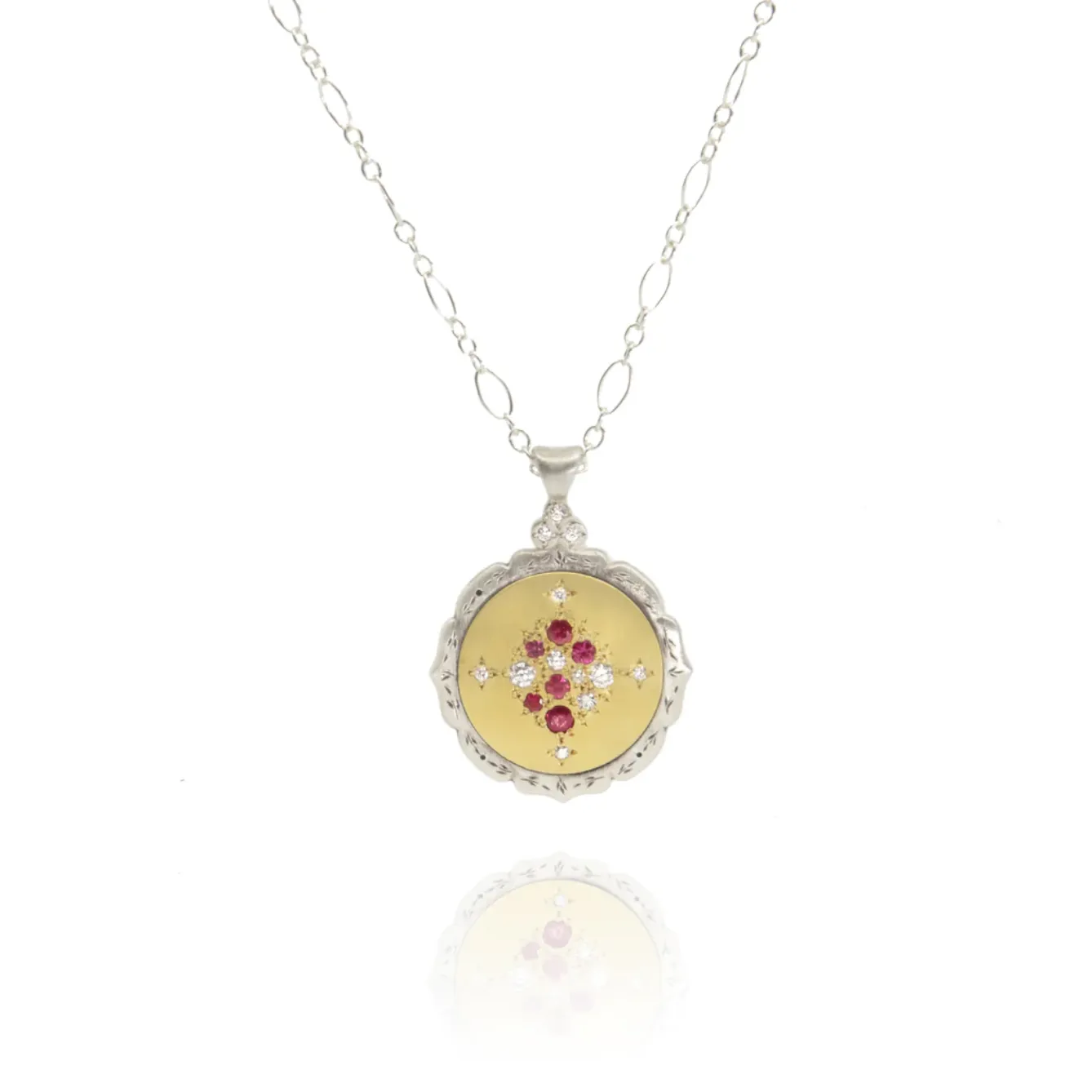 Round Scallop Edge Pendant