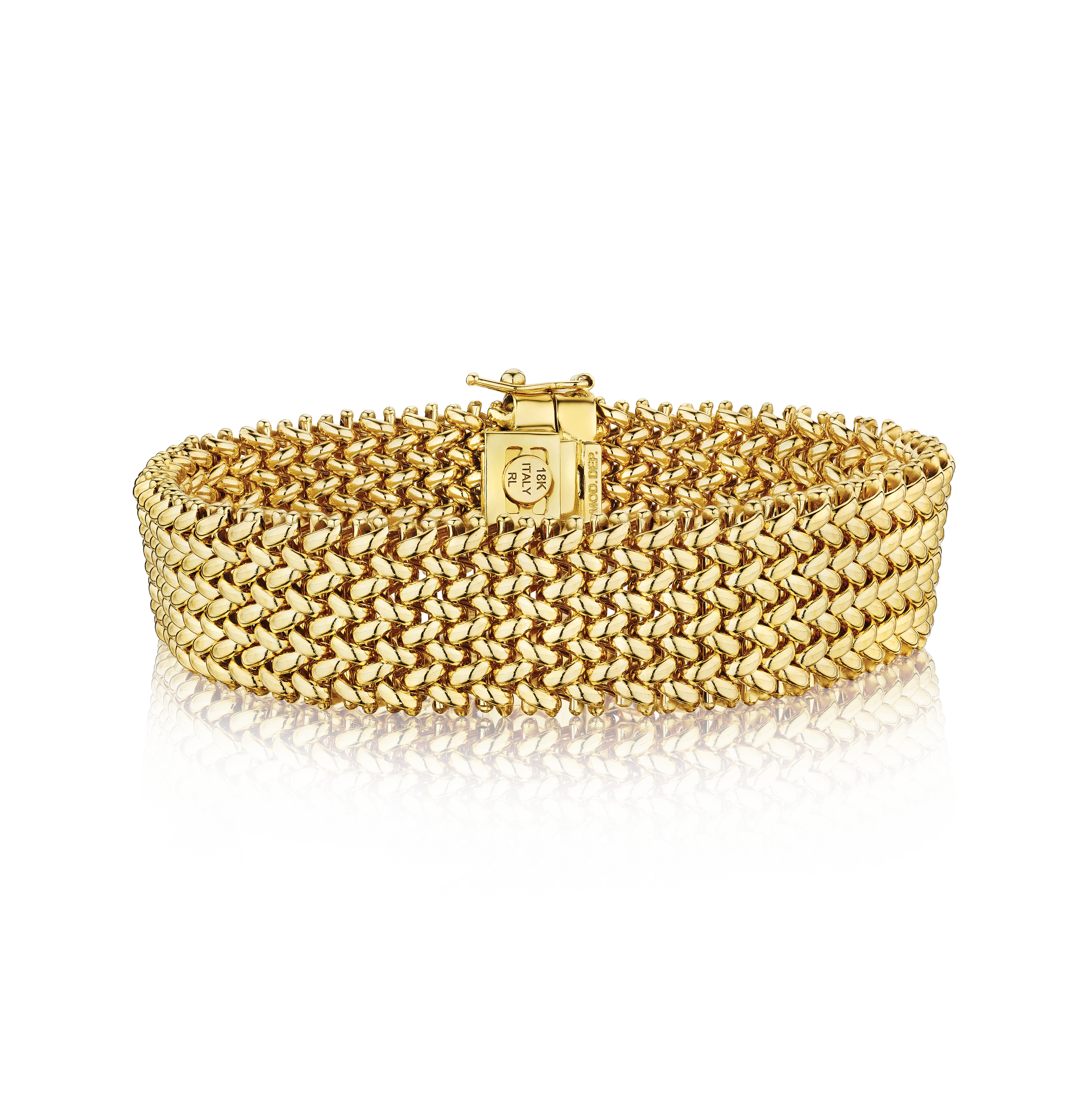 Sabel Collection Yellow Gold Woven Mesh Bracelet