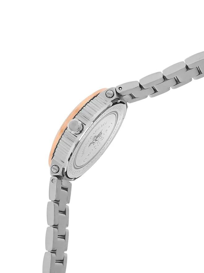 Santa barbara polo & racquet club Analog White Dial Women's Watch-SB.1.10553-5