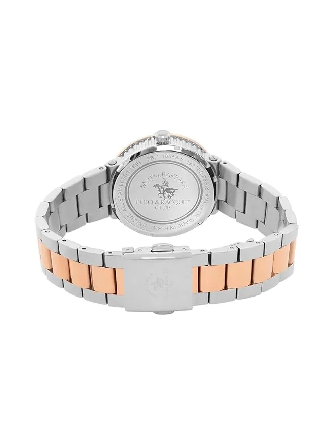 Santa barbara polo & racquet club Analog White Dial Women's Watch-SB.1.10553-5