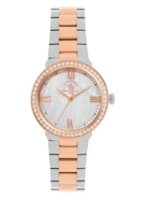 Santa barbara polo & racquet club Analog White Dial Women's Watch-SB.1.10553-5