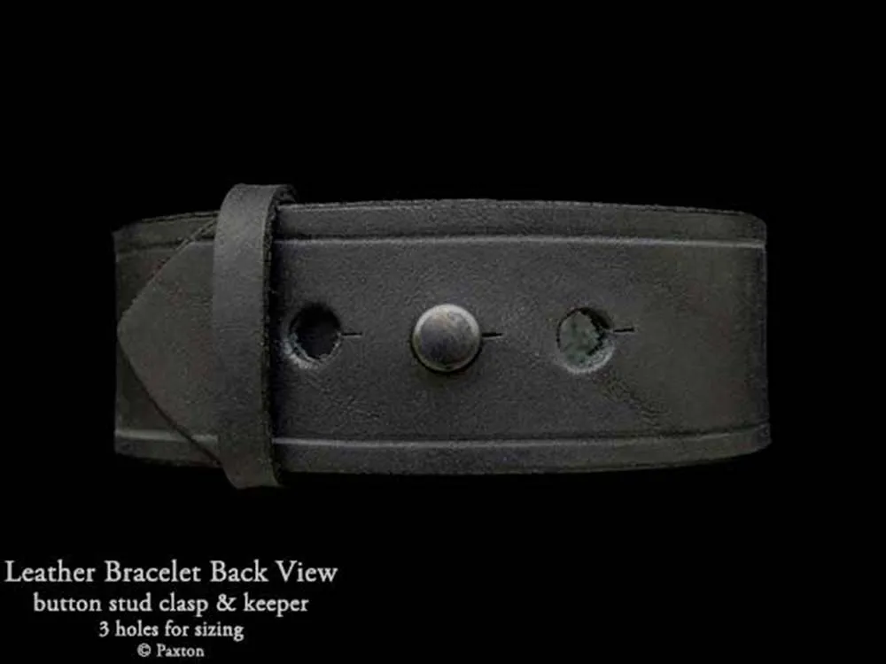 Sea Turtle Bracelet Sterling Silver on Genuine Leather