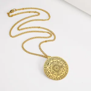Seal of Solomon Seven Archangel Necklace Men Women Stainless Steel Jewelry