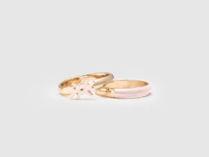 Set of 2 Metallic Rings