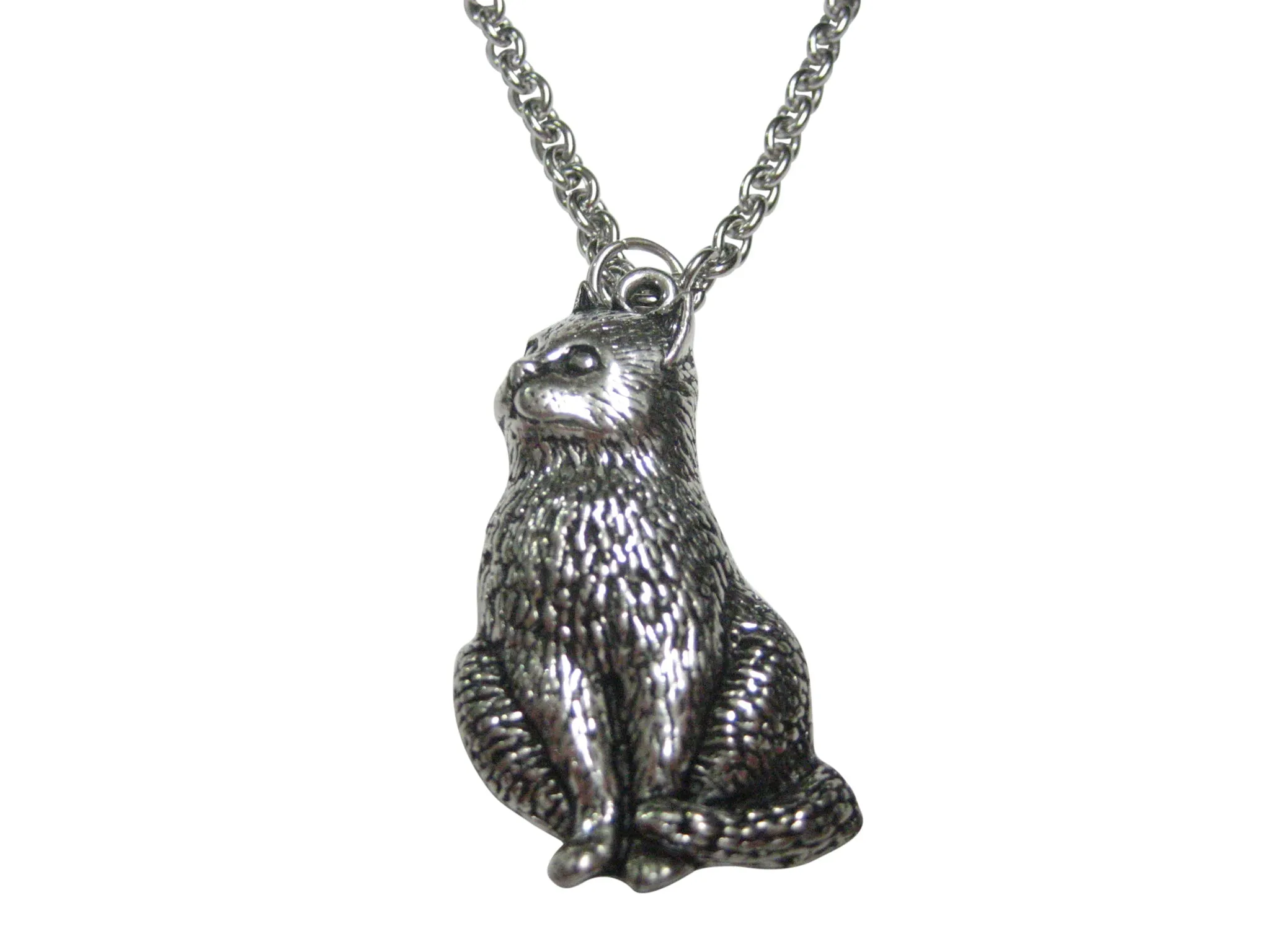 Side Facing Cat Pendant Necklace