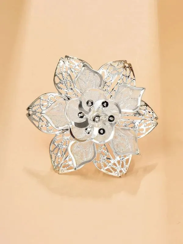 Silver Flower Ring