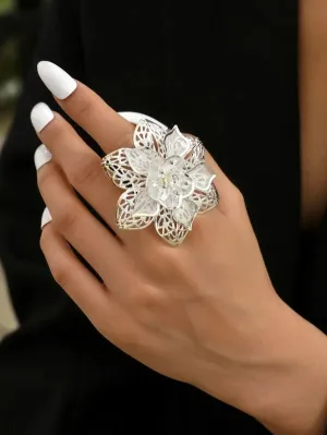 Silver Flower Ring