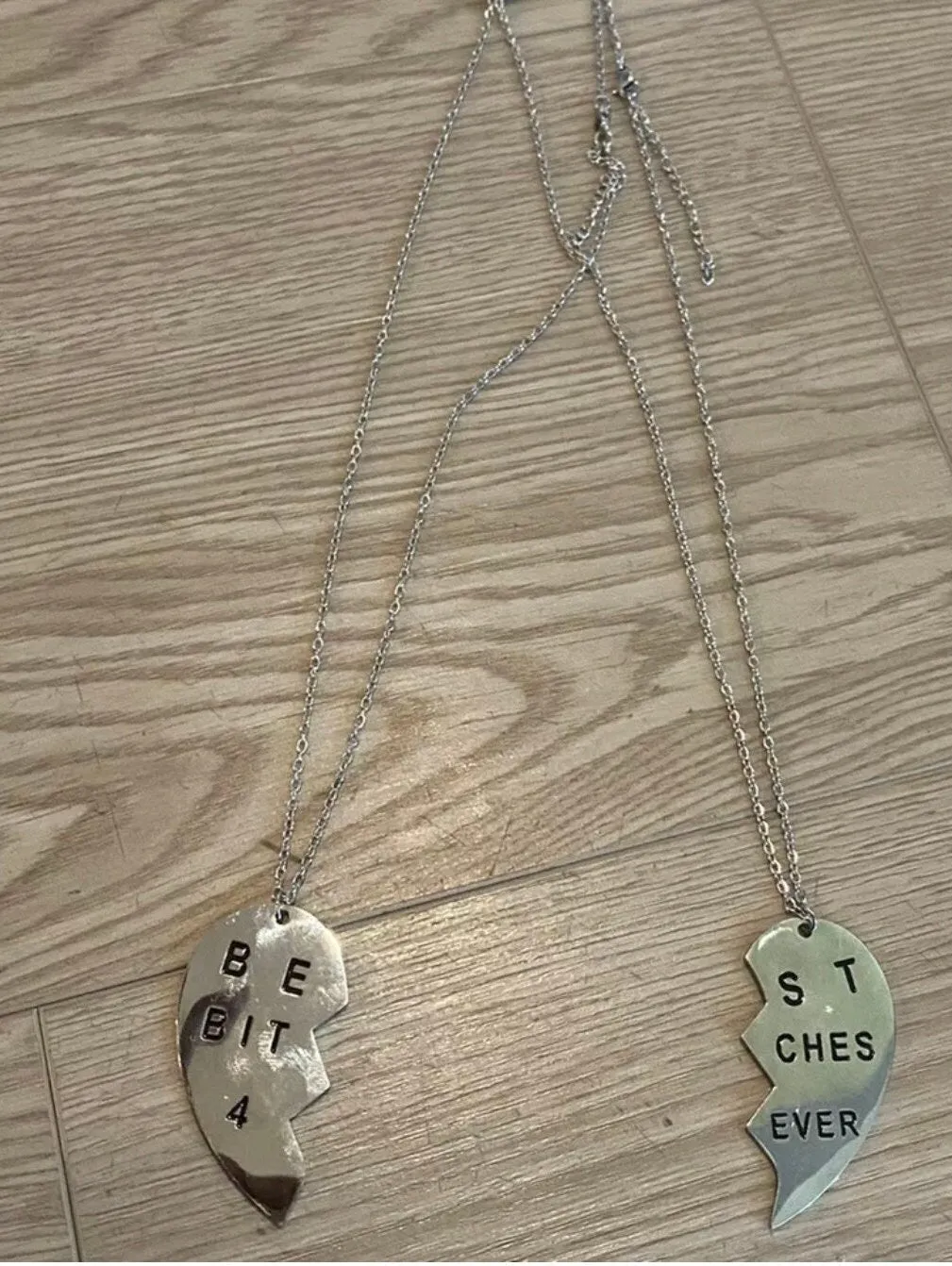 silver heart necklace Best friends necklace, sisters necklace ,  lesbian necklace,  bff necklace best bitches two piece